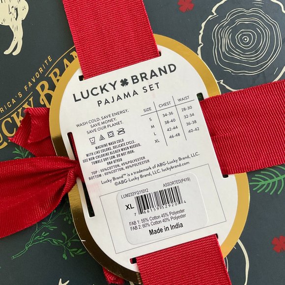 LUCKY BRAND Men's 2 Pc Sleepwear Set NIB Size XL - Picture 6 of 6